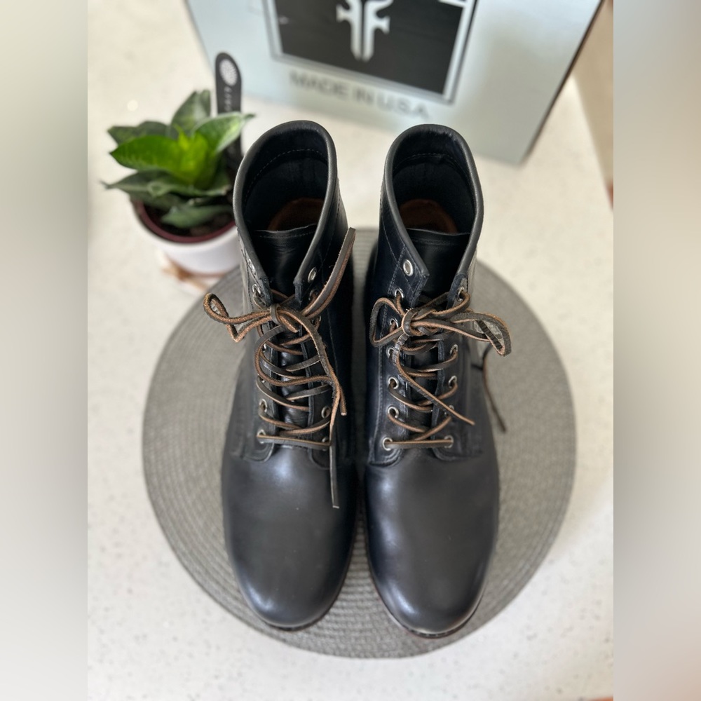 NWT - Frye Limited Addition John Addison Lace up Boot in Black, size 12 - Picture 7 of 9
